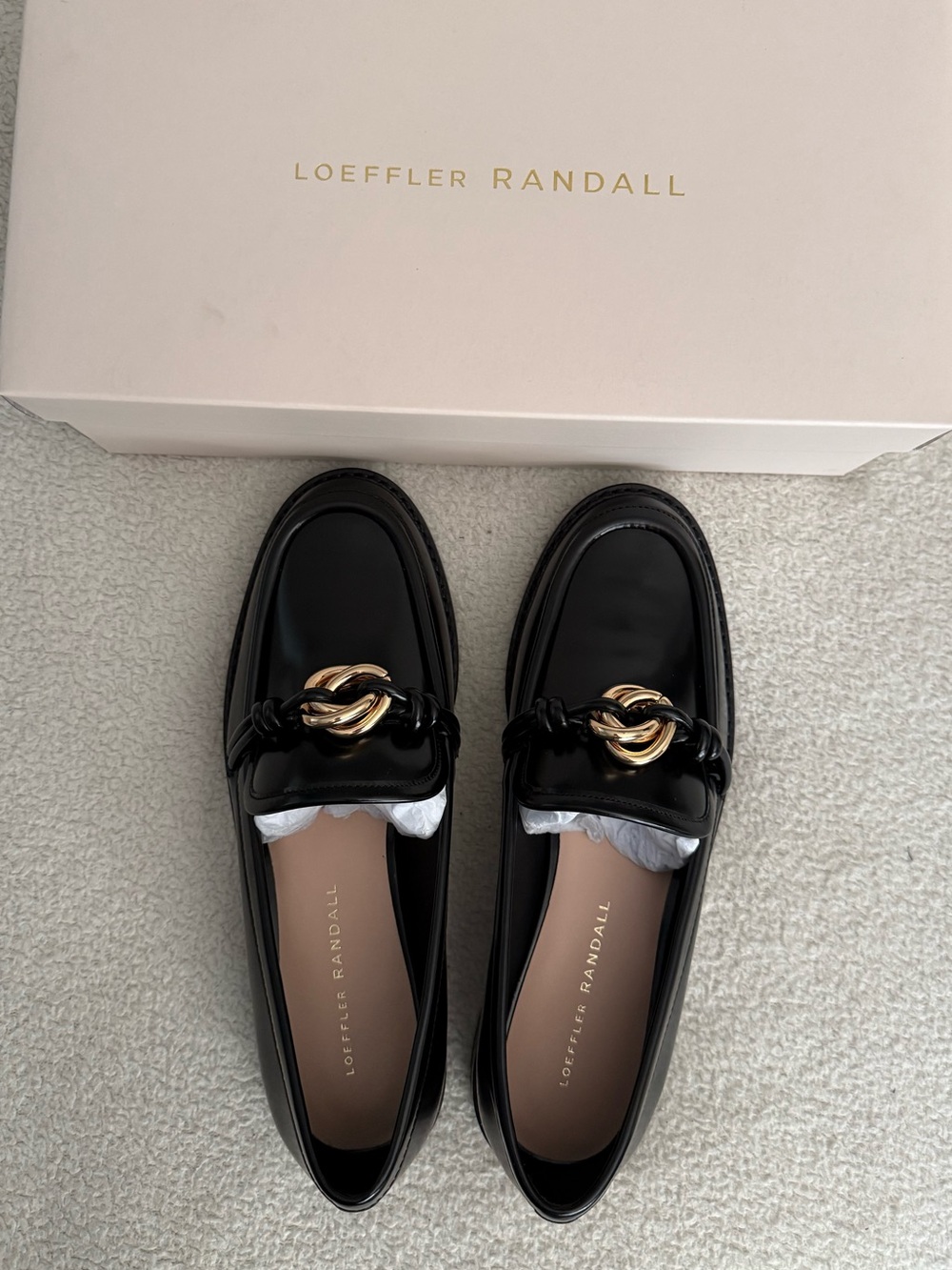 Loeffler Randall Black Roma Leather Loafers